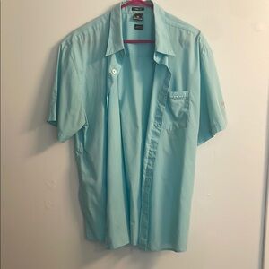 Oakley Hard Rock Blue Casual Button Down Shirt